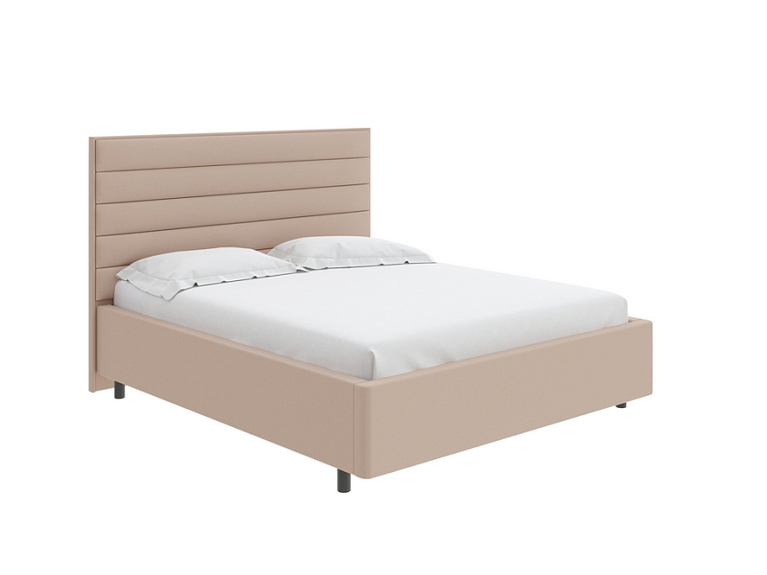 Кровать Verona 160x200 Ткань: Флок Бентлей Айвори - Кровать в лаконичном дизайне в обивке из мебельной ткани или экокожи.