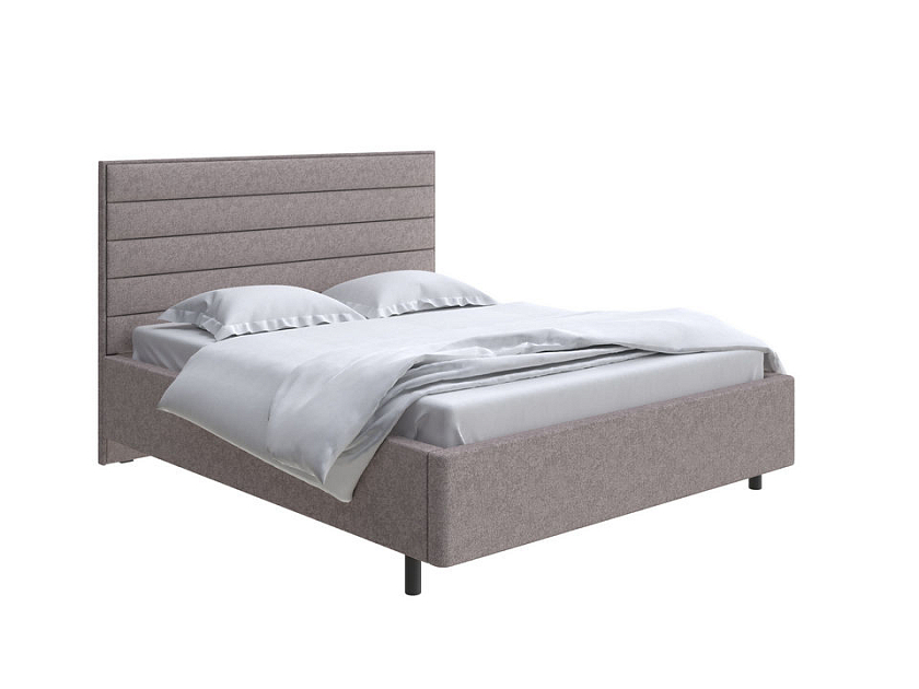 Кровать Verona 80x190 Ткань: Рогожка Levis 25 Светло-коричневый - Кровать в лаконичном дизайне в обивке из мебельной ткани или экокожи.