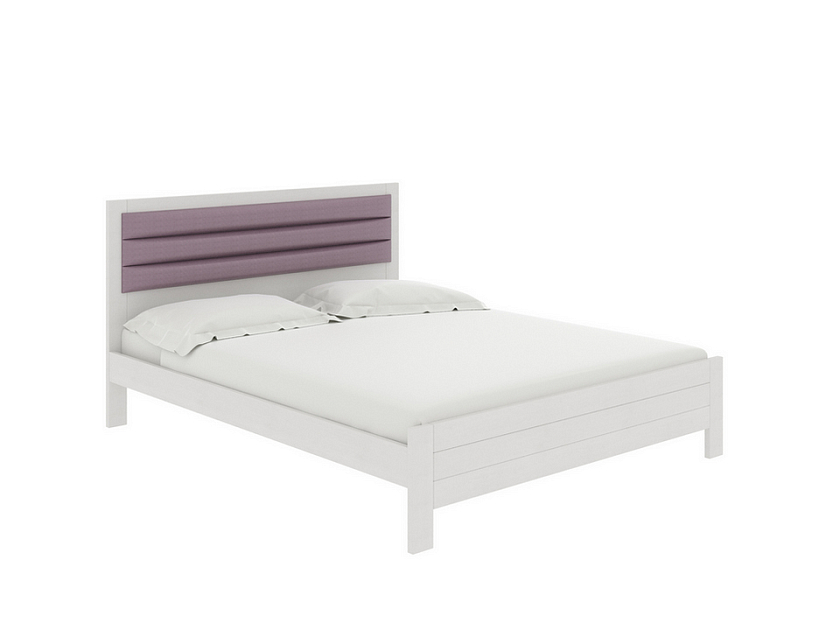 Кровать Prima 120x200 Ткань/Массив Тетра Яблоко/Белая эмаль (сосна) - Кровать в универсальном дизайне из массива сосны.