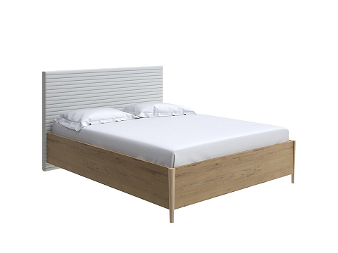 Кровать с мягким изголовьем Rona - Классическая кровать с геометрической стежкой изголовья