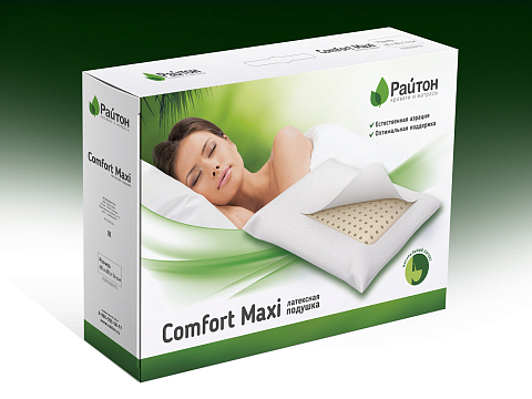 Подушка из латекса Comfort Maxi - Подушка классической формы из перфорированного латекса. 