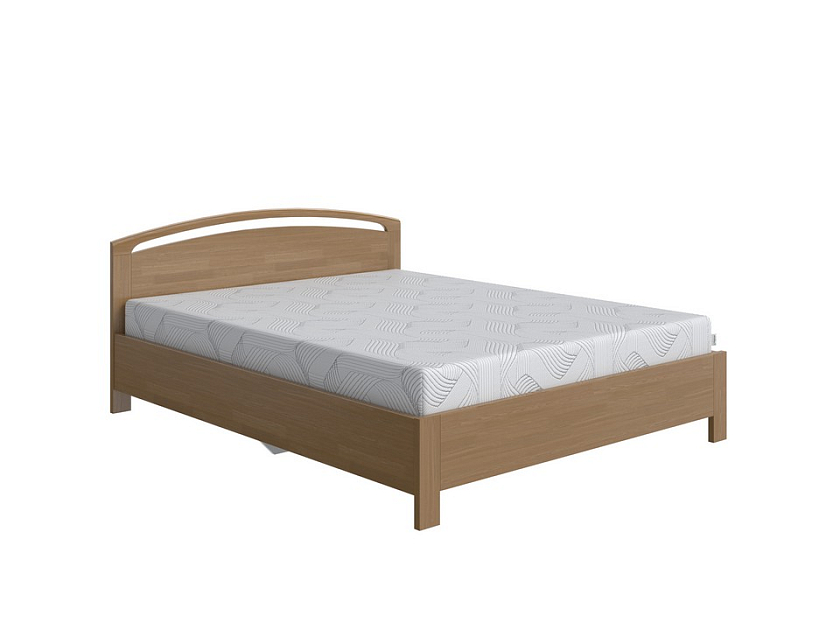 Кровать Веста 1-R с подъемным механизмом 160x200 Массив (сосна) Антик - Современная кровать с изголовьем, украшенным декоративной резкой