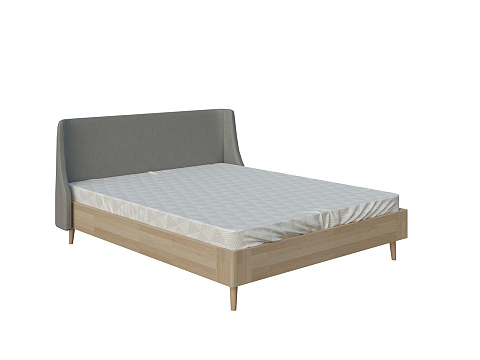 Деревянная кровать Lagom Side Wood - Оригинальная кровать без встроенного основания из массива сосны с мягкими элементами.