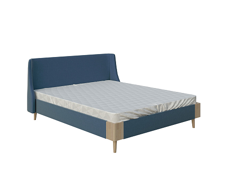 Кровать с мягким изголовьем Lagom Side Soft - Оригинальная кровать в обивке из мебельной ткани.