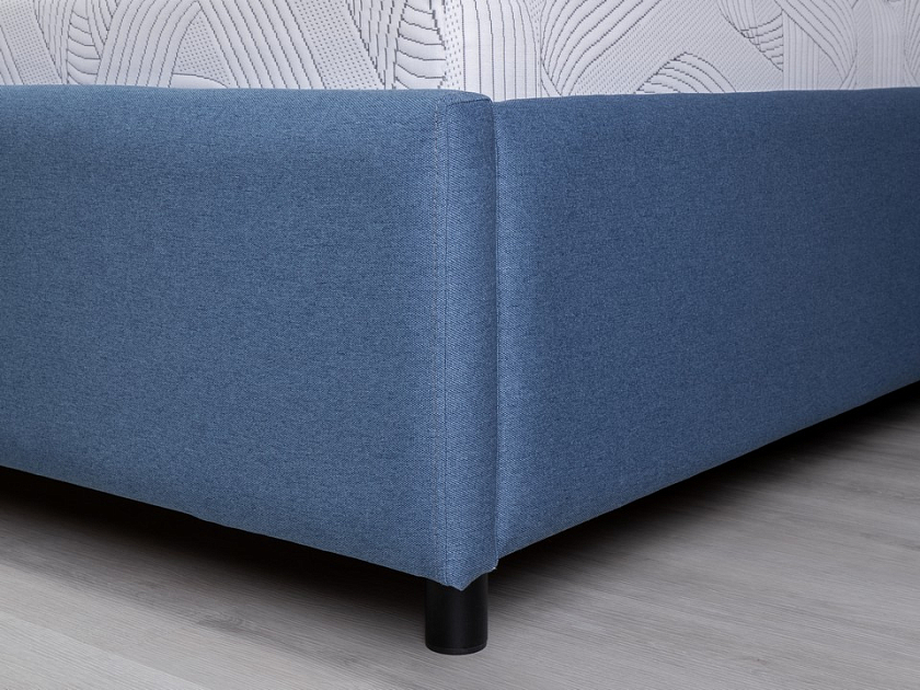 Кровать Nuvola-7 NEW 160x200 Ткань: Рогожка Levis 12 Лён - Современная кровать в стиле минимализм